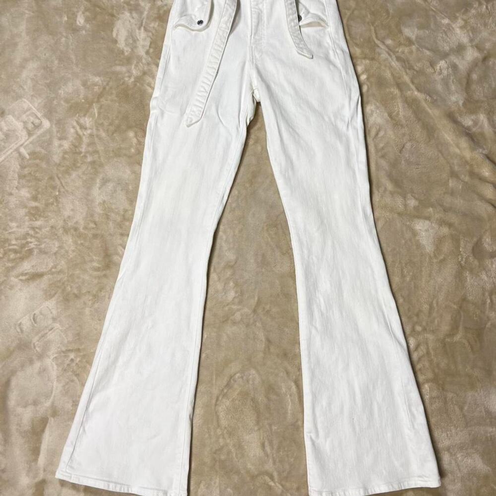 Veronica Beard Giselle White Flare Jeans 28